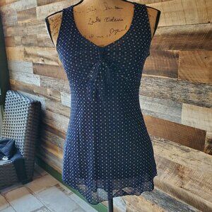 Dark blue light weight sleeveless top